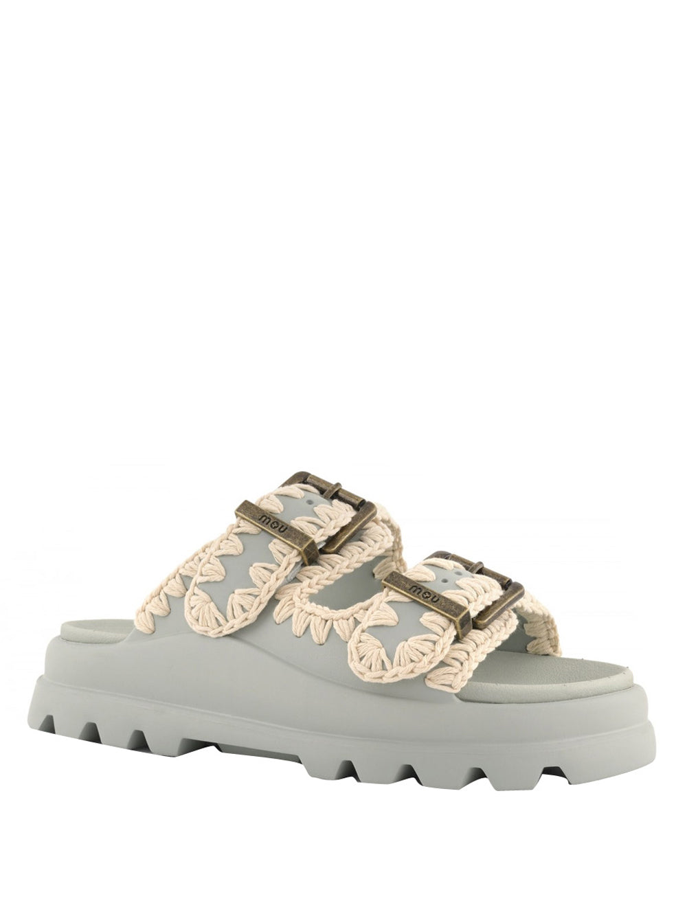 MOU Mou Sandalo Eva One Piece Slide Two Buckle - Tea TEA
