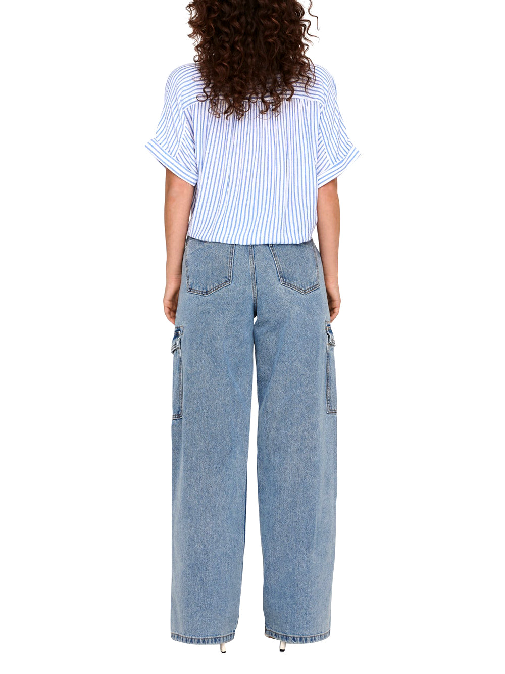 ONLY DROP 2 Camicia Onlpaula Only - Bianco/Blu Bianco/blu