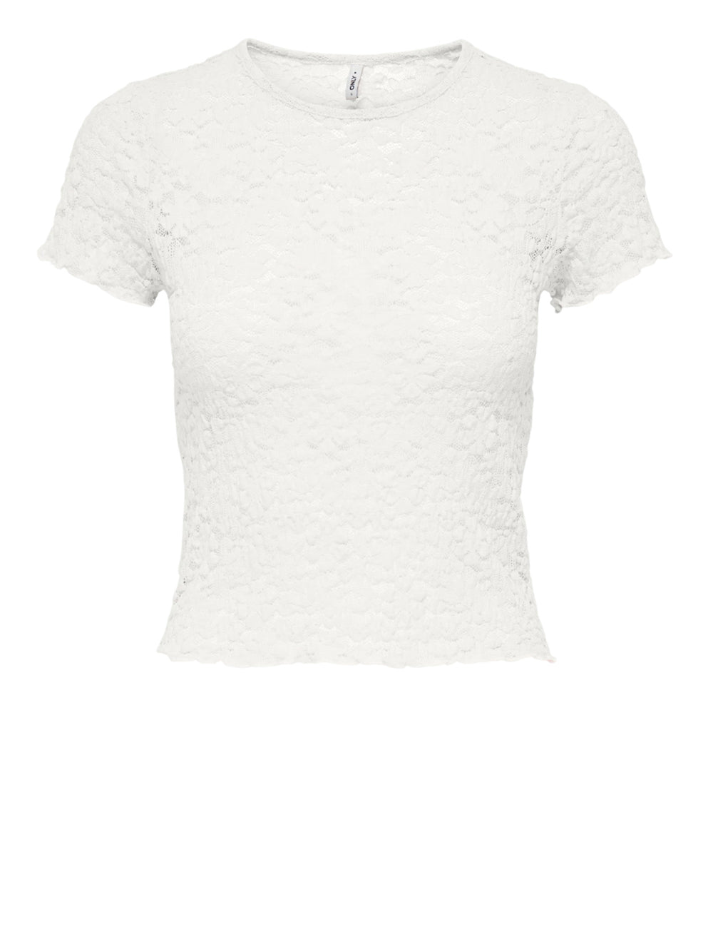 ONLY DROP 2 T-Shirt Only Onlfaith Ss Lace Top Jrs - Bianco CLOUD