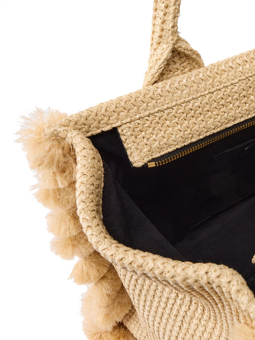 PINKO Borsa Shopper Pinko Beach In Rafia - Paglia Paglia/nero