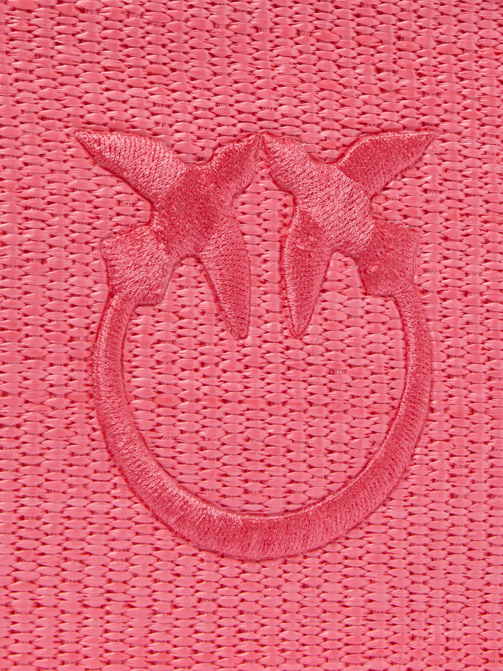 PINKO Pochette Pinko In Rafia Con Logo Love Birds - Fucsia Fucsia