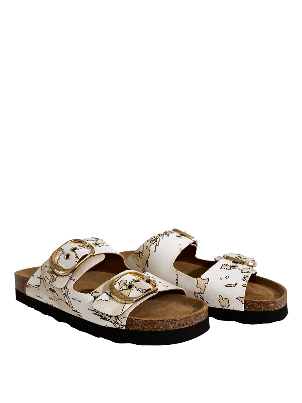 PRIMA CLASSE Alviero Martini Ciabatta Doppia Fascia Bianco Bianco
