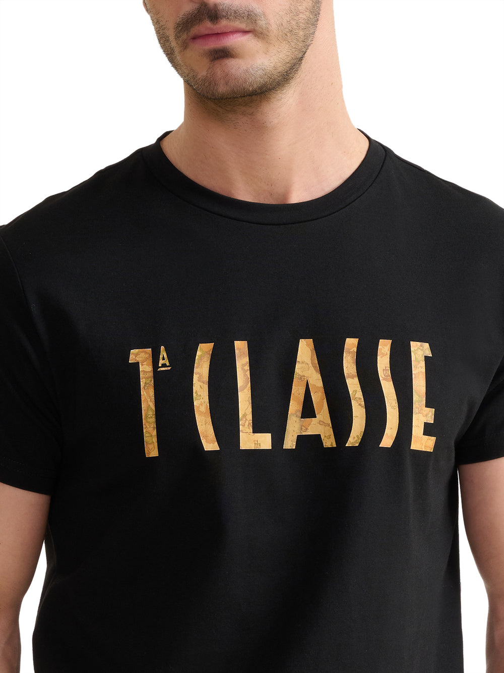 PRIMA CLASSE T-Shirt Alviero Martini Con Logo Geo Classic - Nero Nero