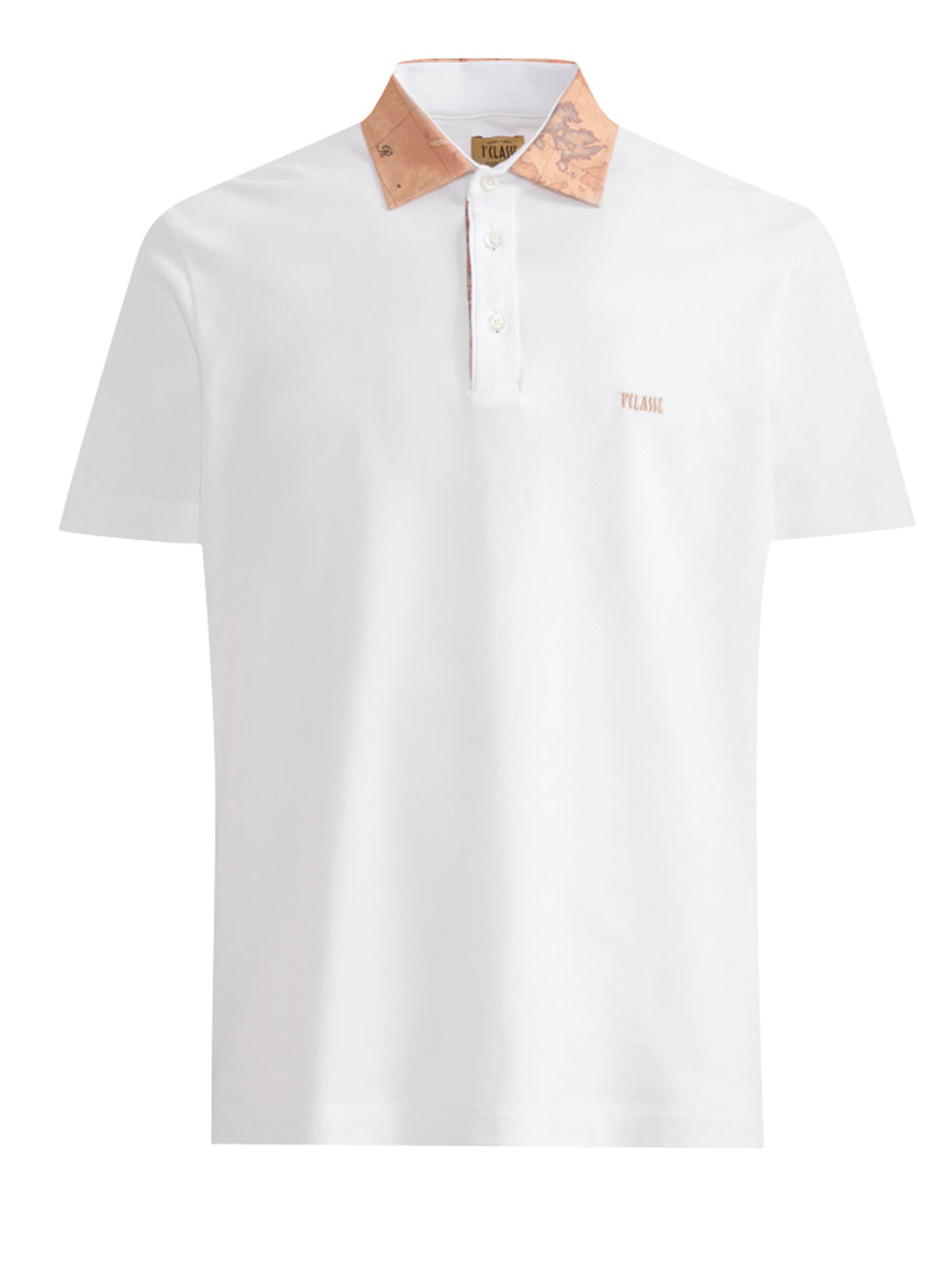 PRIMA CLASSE Polo Alviero Martini Geo Classic In Jersey - Bianco Bianco