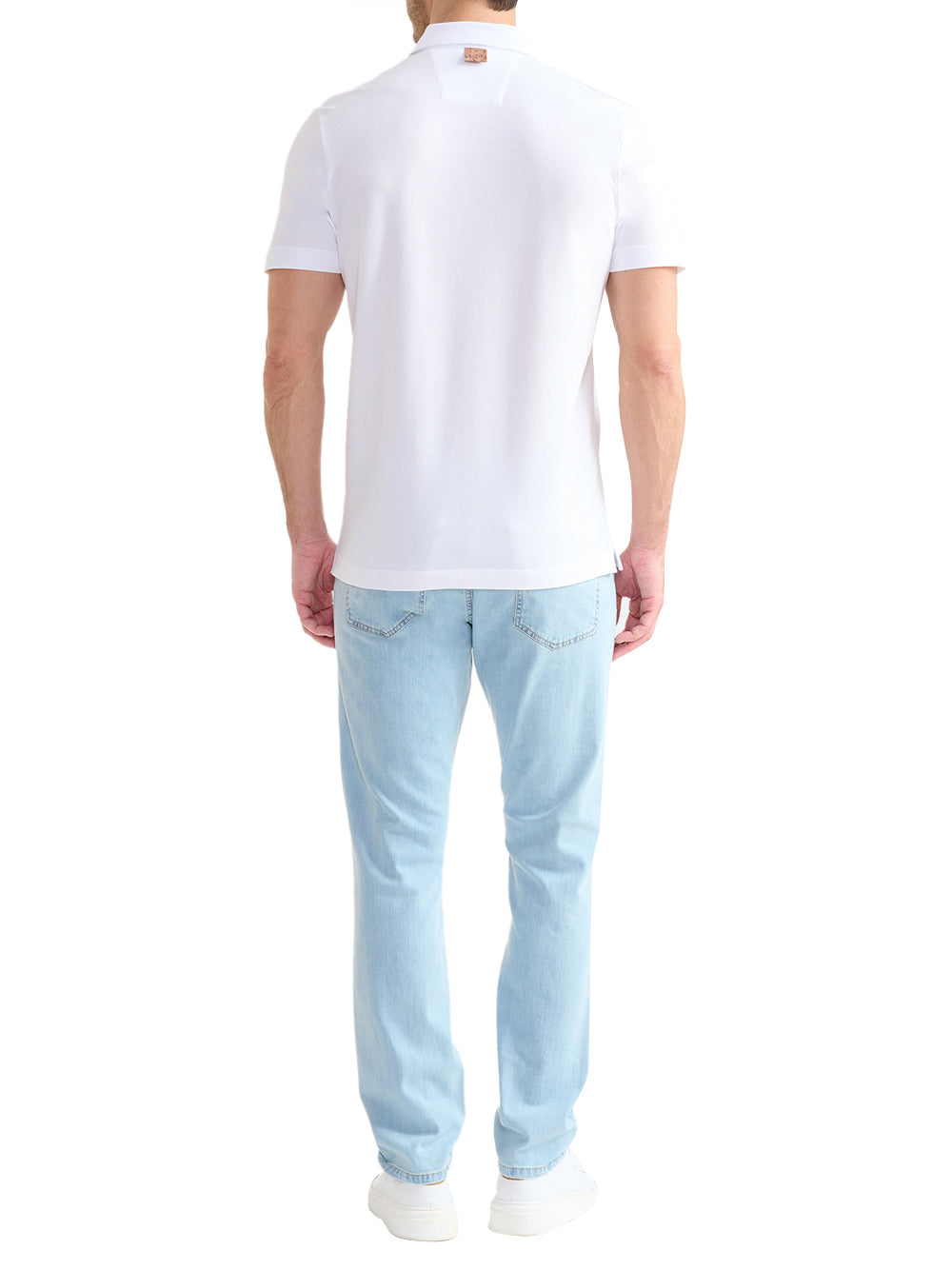 PRIMA CLASSE Polo Prima Classe In Jersey Di Cotone Piquet Con Taschino Bianco Bianco
