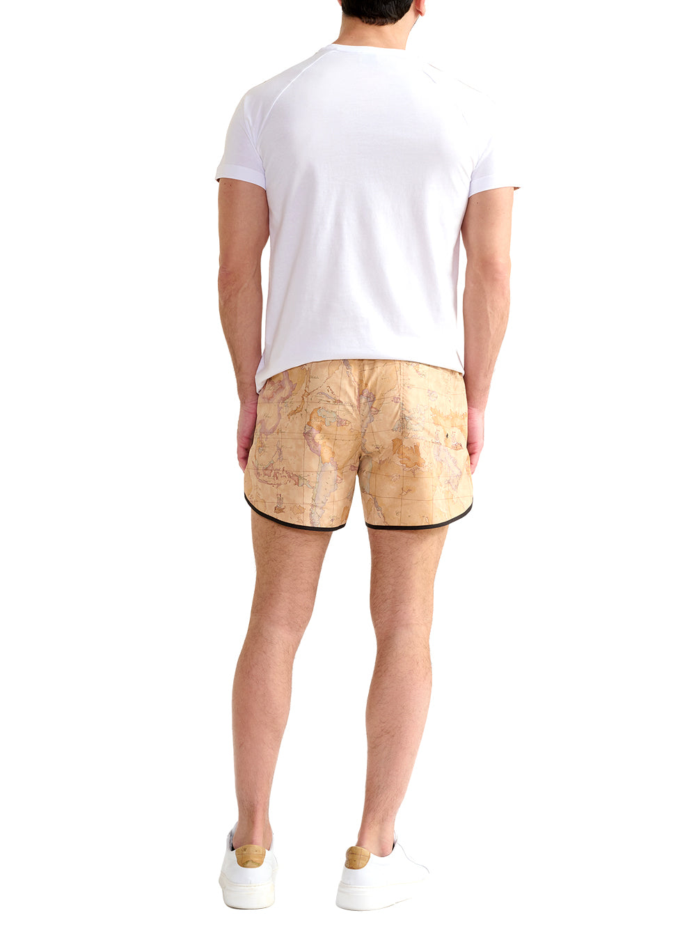 PRIMA CLASSE BEACH Alviero Martini Boxer Corto Geo Classic - Beige Nero+Geo Classico
