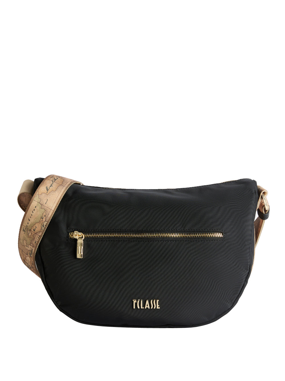 PRIMA CLASSE NYLON Prima Classe Tracolla Breeze Nylon A Mezzaluna Grande - Nero Nero