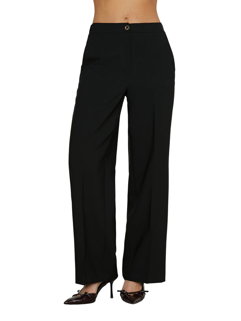 RELISH Pantalone A Vita Alta Relish Castella - Nero Nero