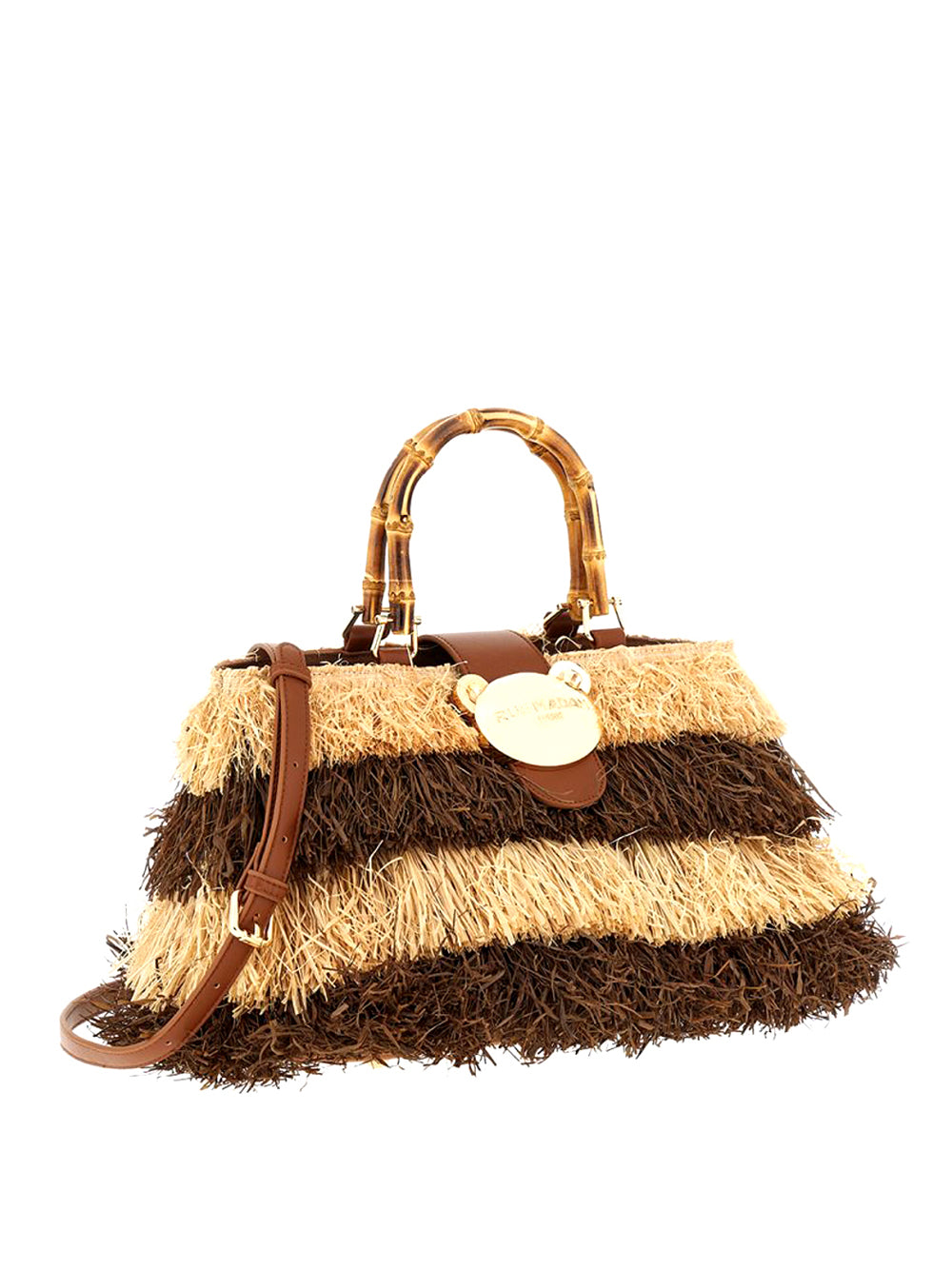 RUE MADAM Borsa A Mano Rue Madam Riad Fringes Basket - Naturale Marrone