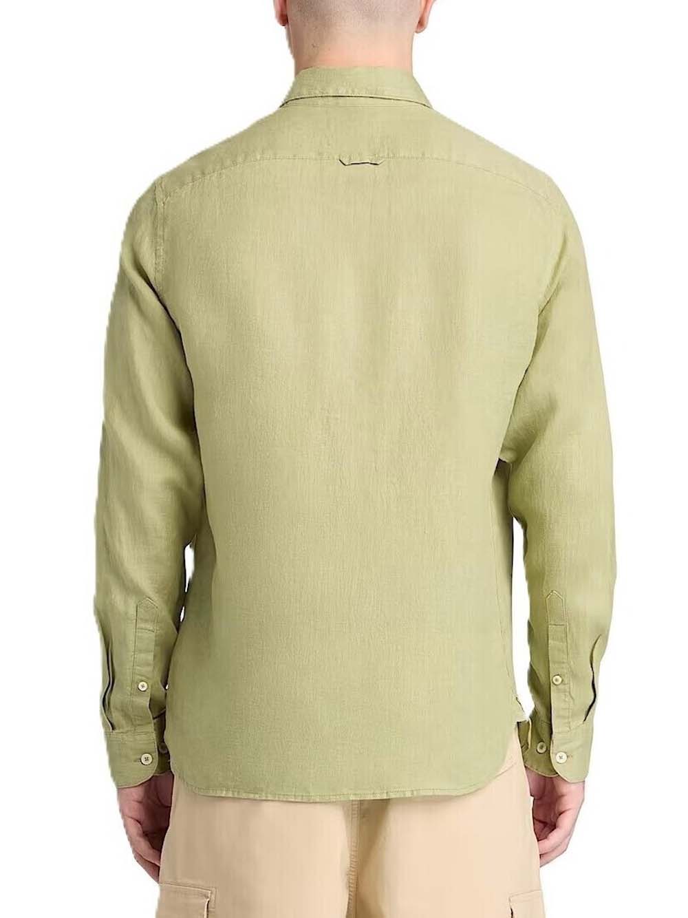TIMBERLAND Timberland Camicia Logo Ricamato - Verde Sage