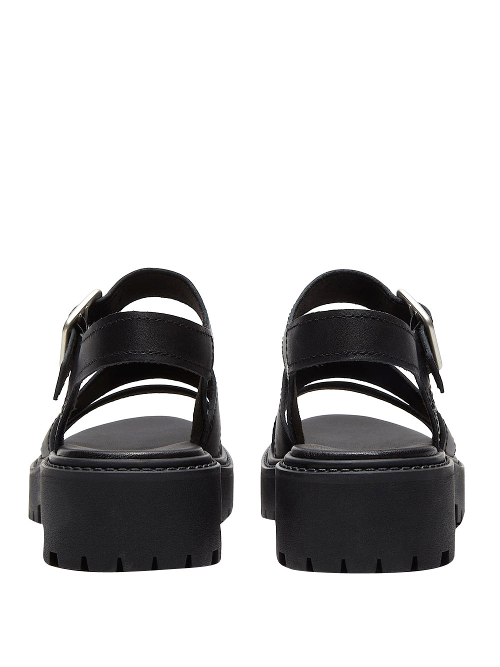 TIMBERLAND Timberland Sandalo con Plateau e Cinturino sul Retro Stone Street da Donna Nero Black Full Grain
