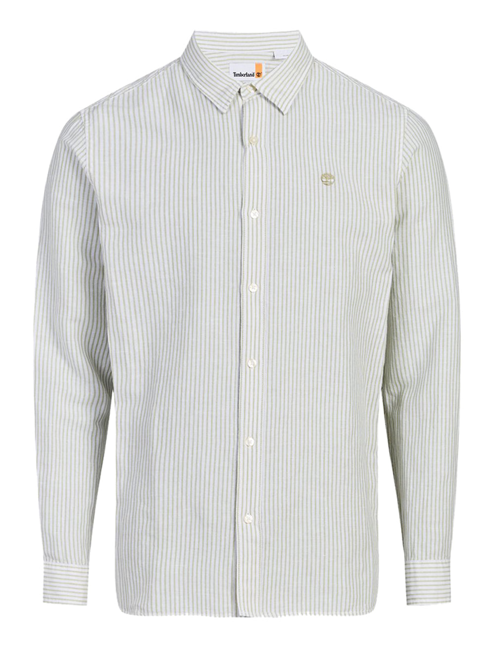 TIMBERLAND Timberland Camicia Mill Brook Linen Striped Regular - Bianco Verde Sage Yd