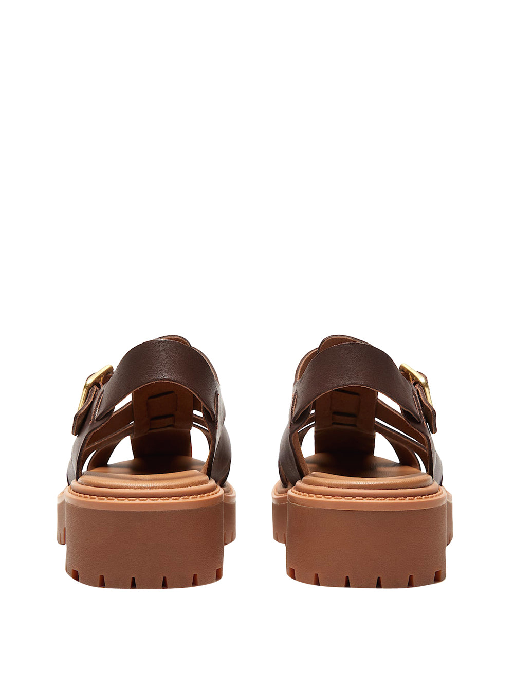 TIMBERLAND Timberland Sandalo Fisherman con Plateau Stone Street da Donna Marrone Scuro Dark Brown Full Grain