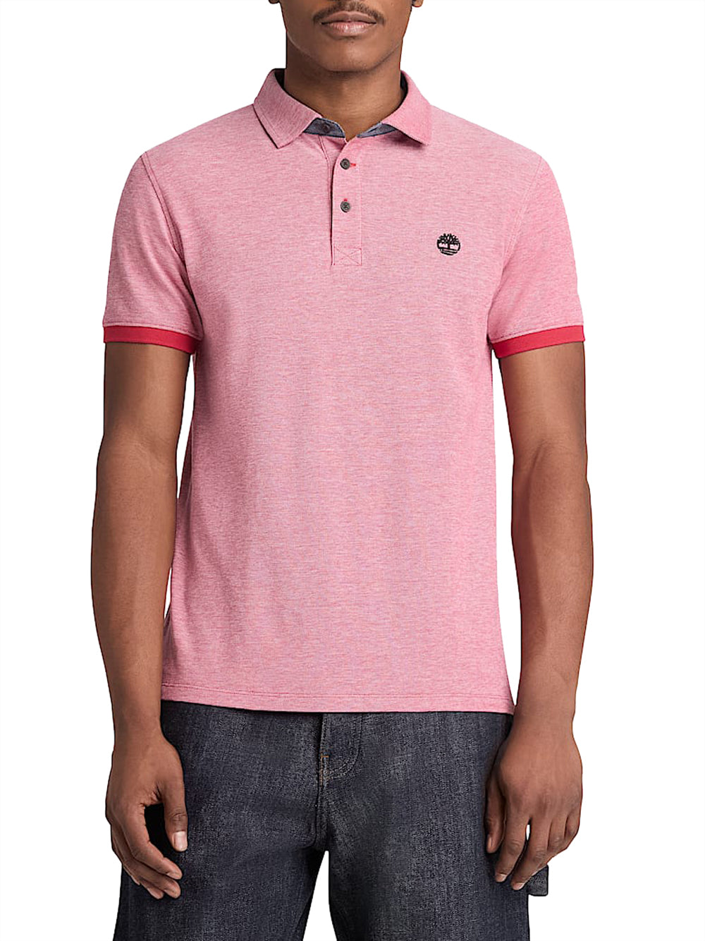 TIMBERLAND Tmberland Polo Oxford a Maniche Corte Baboosic Brook da Uomo in rosso Rosso