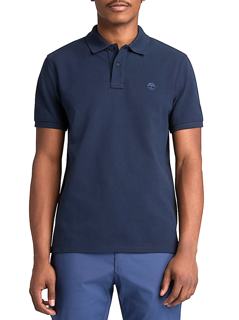 TIMBERLAND Polo Timberland in Piqué a Maniche Corte Millers River da Uomo in blu scuro Dark sapphire