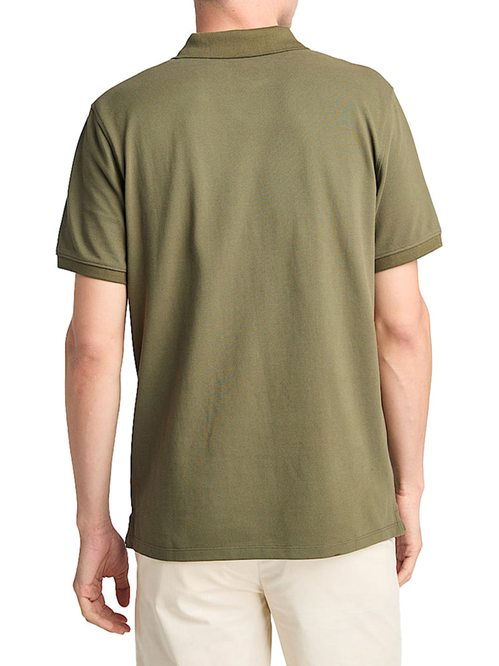 TIMBERLAND Polo Timberland in Piqué a Maniche Corte Millers River da Uomo in Verde Leaf Green