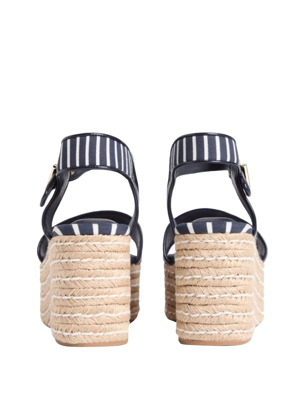 TOMMY HILFIGER 2USCITA Sandalo Tommy Hilfiger Breton Stripe Platform Wedge Espadrilles Navy Space Blue