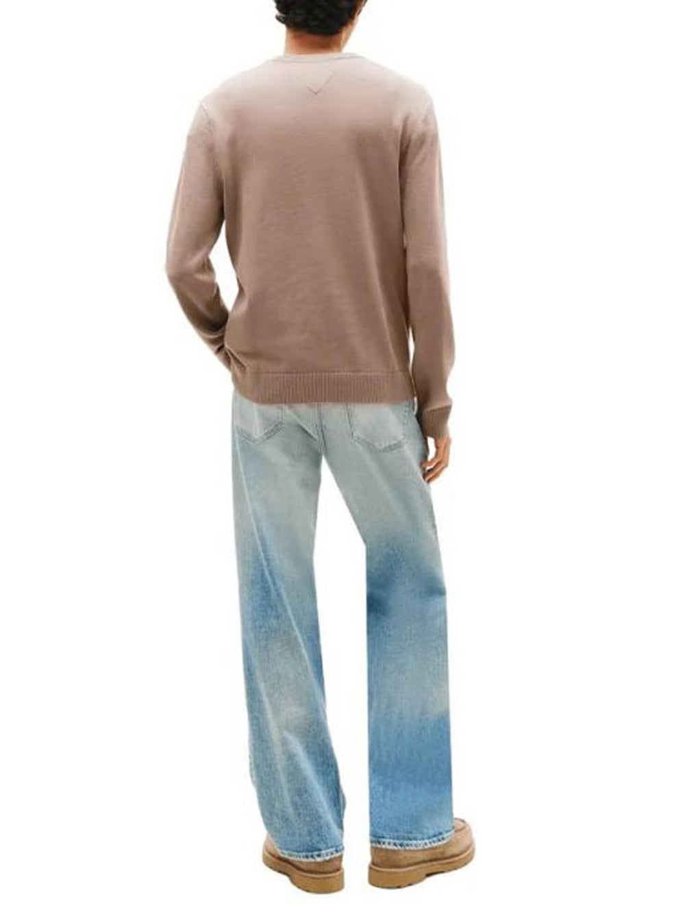 TOMMY JEANS 2USCITA Tommy Jeans Pullover Flag Slim Fit Leggero - Marrone Ivy Mink