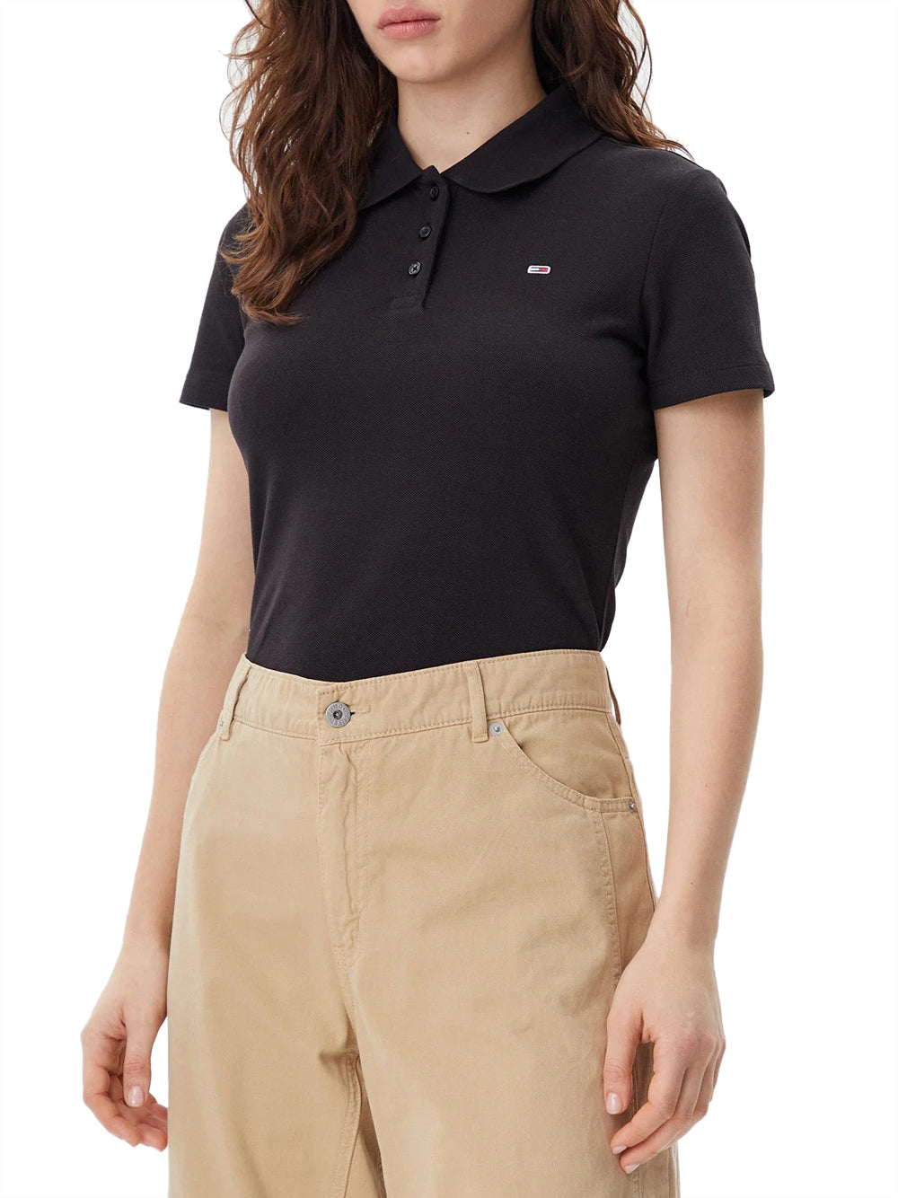 TOMMY JEANS 2USCITA Tommy Jeans Polo Slim Essential - Nero BLACK