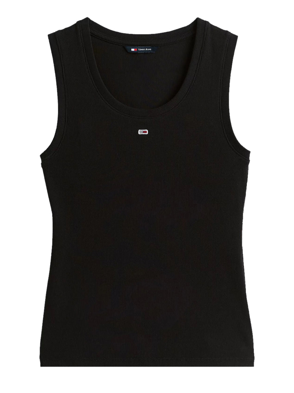 TOMMY JEANS 2USCITA Tommy Jeans Canotta Slim Fit A Coste Con Logo - Nero BLACK