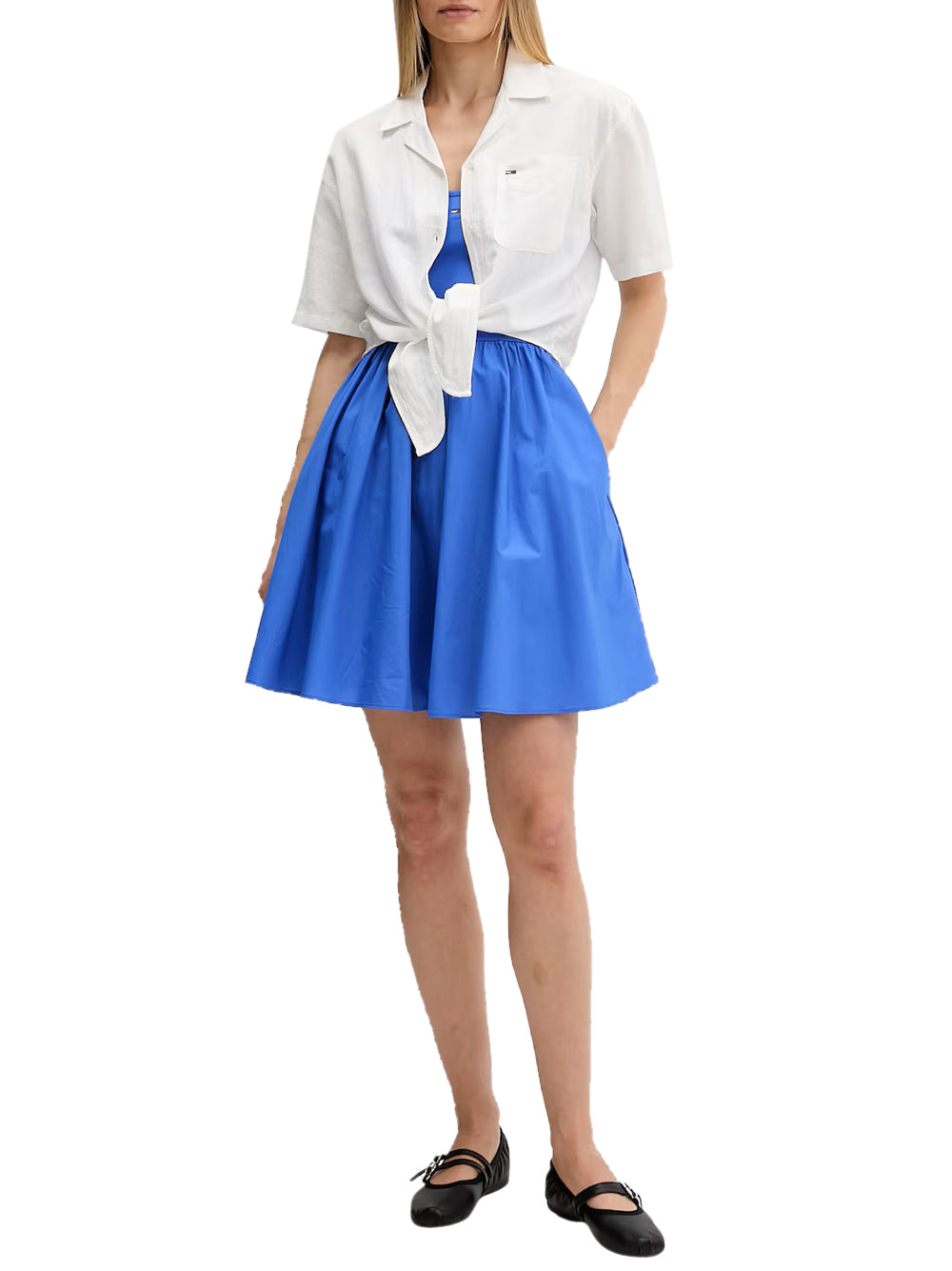 TOMMY JEANS 2USCITA Tommy Jeans Camicia Tjw Tie Front Linen - Bianco Ecru