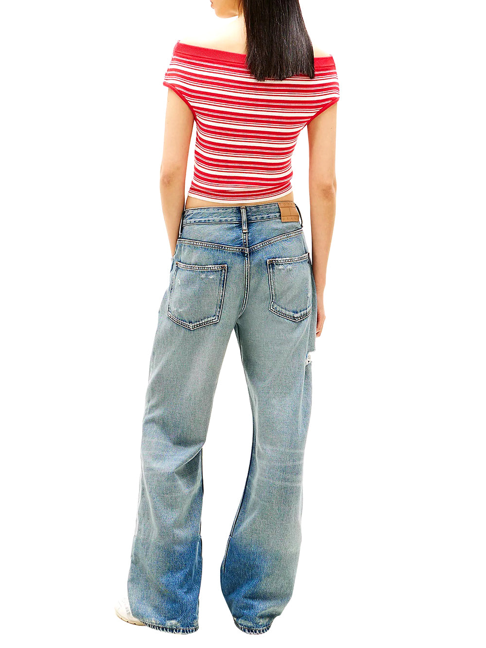 TOMMY JEANS 2USCITA Tommy Jeans Top Off Shoulder - Rosso Red Alert