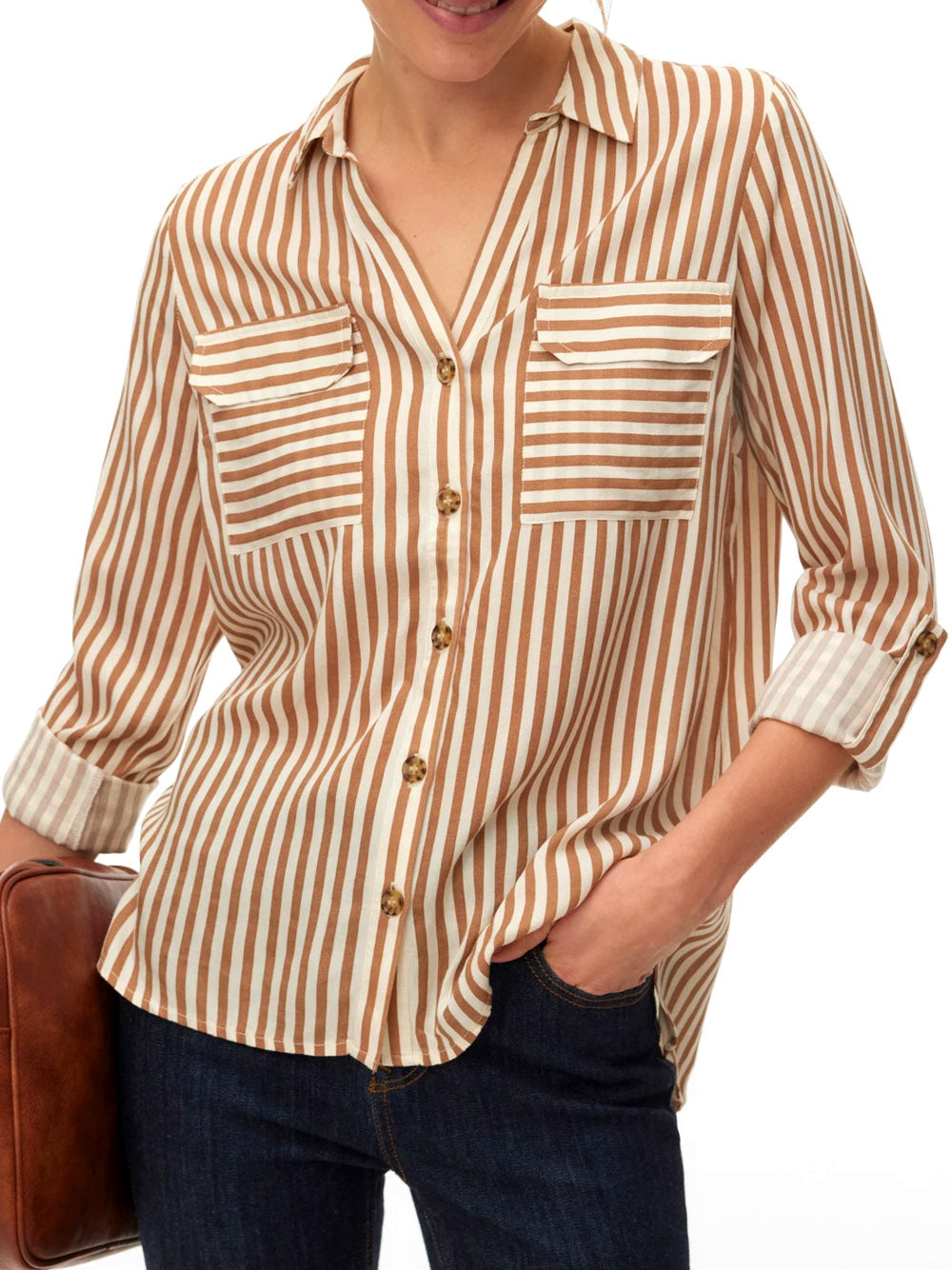 VERO MODA STC Camicia Vero Moda Vmbumpy - Bianco/Beige BIANCO/BEIGE