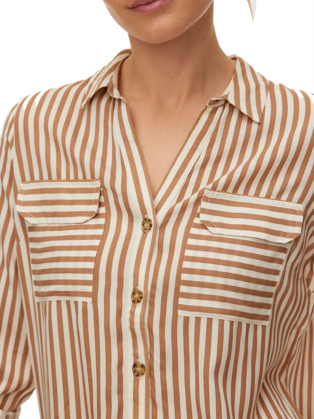 VERO MODA STC Camicia Vero Moda Vmbumpy - Bianco/Beige BIANCO/BEIGE