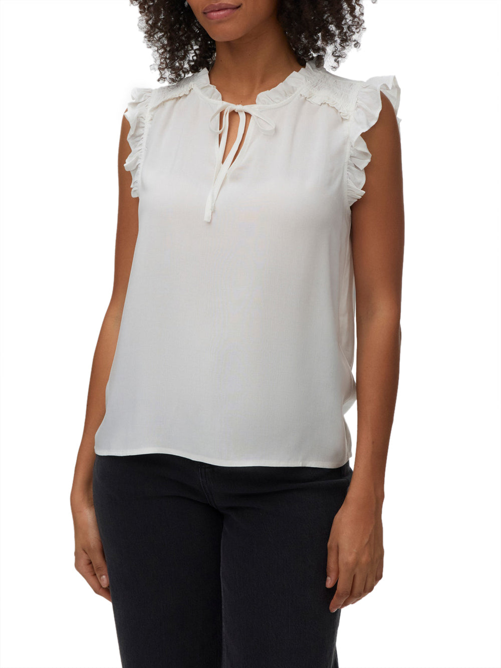 VERO MODA STC Vera Moda Canotta Vmalba - Bianco Bianco