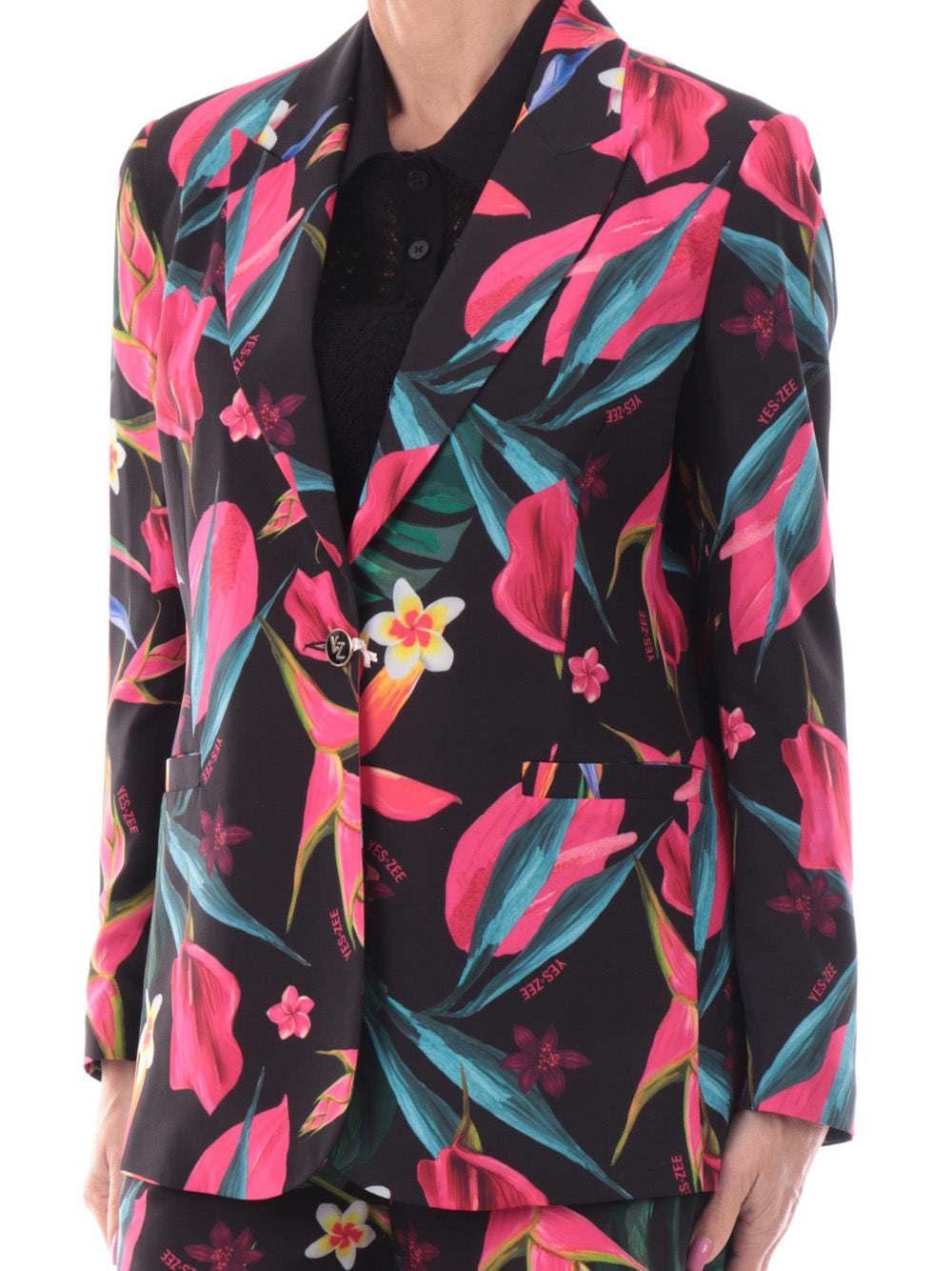 YES ZEE Giacca In Tessunto Stampato Yes Zee - Floreale FLORAL