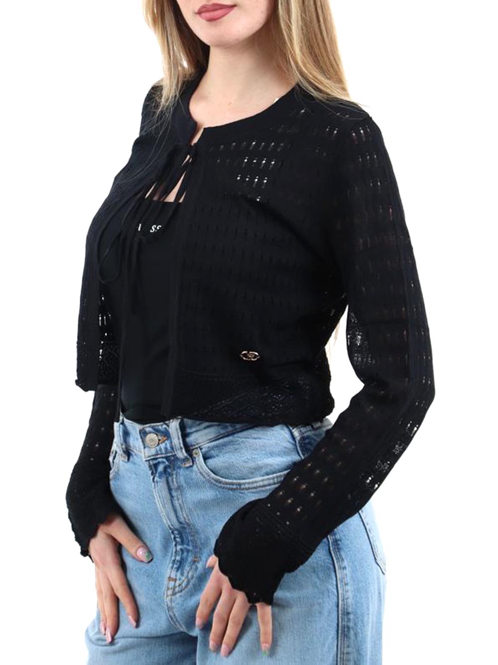 YES ZEE Maglia Corta Allaccio Con Coulisse Yes Zee - Nero Nero