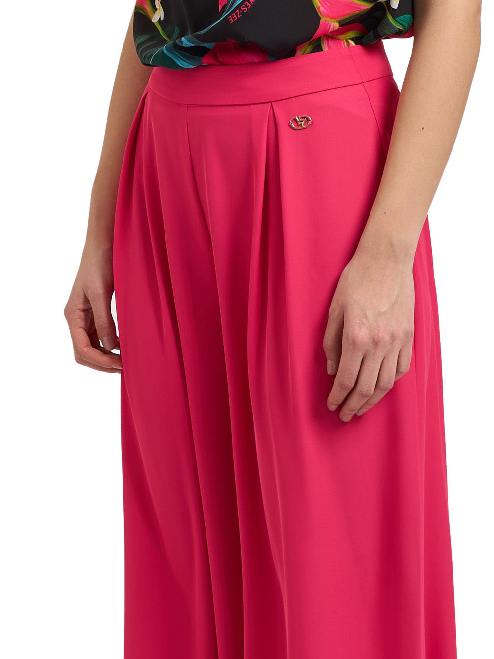 YES ZEE Pantalone a Palazzo Yes Zee - Fucsia Fucsia