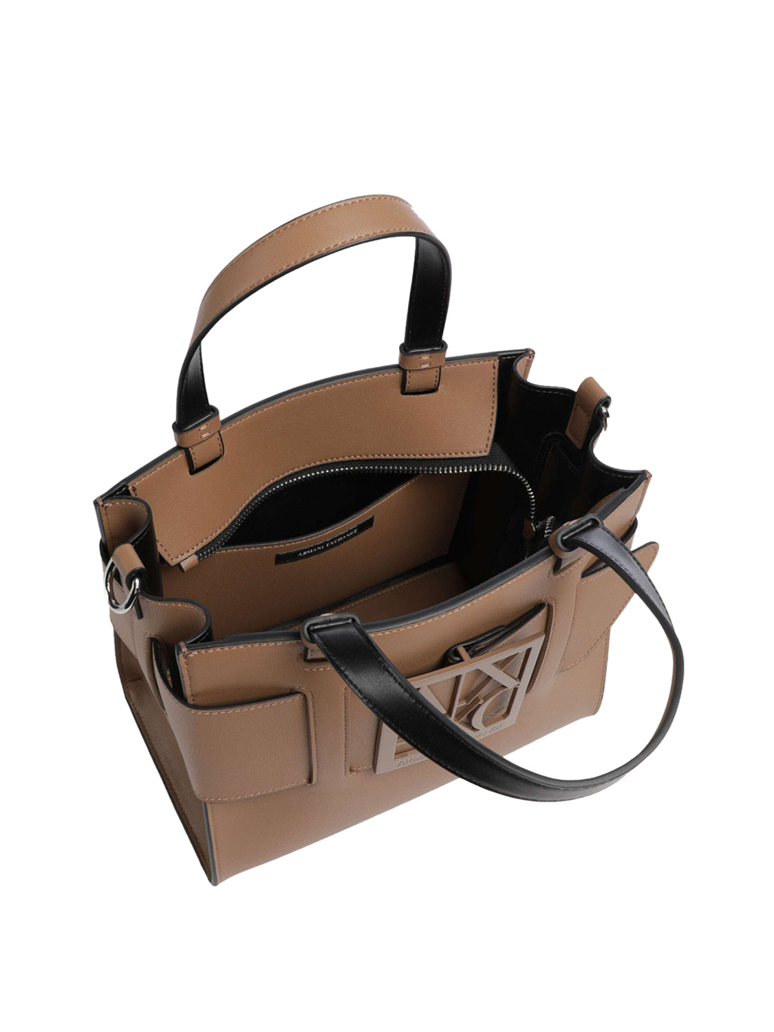 ARMANI EXCHANGE Armani Exchange Borsa Shopper Logo Frontale Marrone Marrone