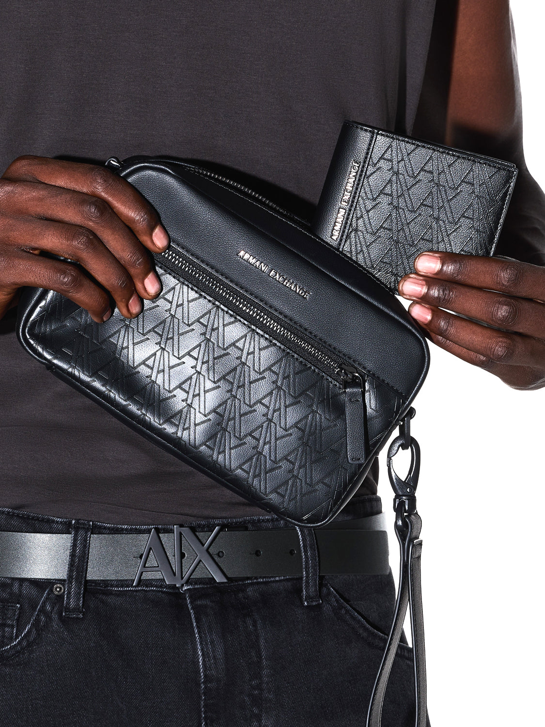 ARMANI EXCHANGE Portafoglio Armani Exchange Bifold Con Scomparti Per Carte - Nero BLACK
