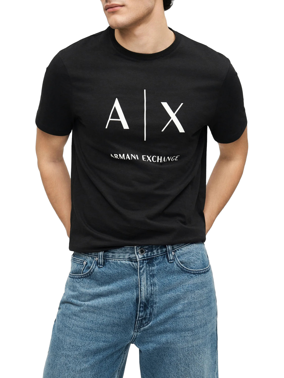 ARMANI EXCHANGE Armani Exchange T-Shirt Logo Frontale - Nero BLACK
