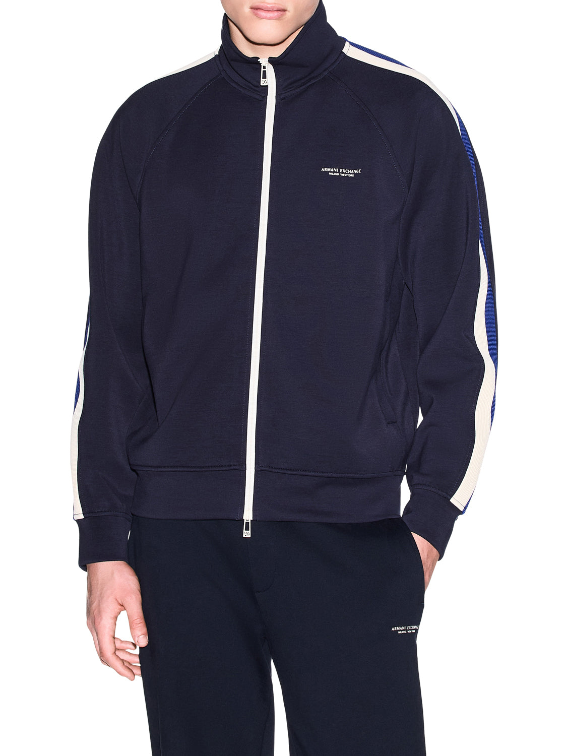 ARMANI EXCHANGE Felpa Armani Exchange Logo Frontale Navy Deep Navy