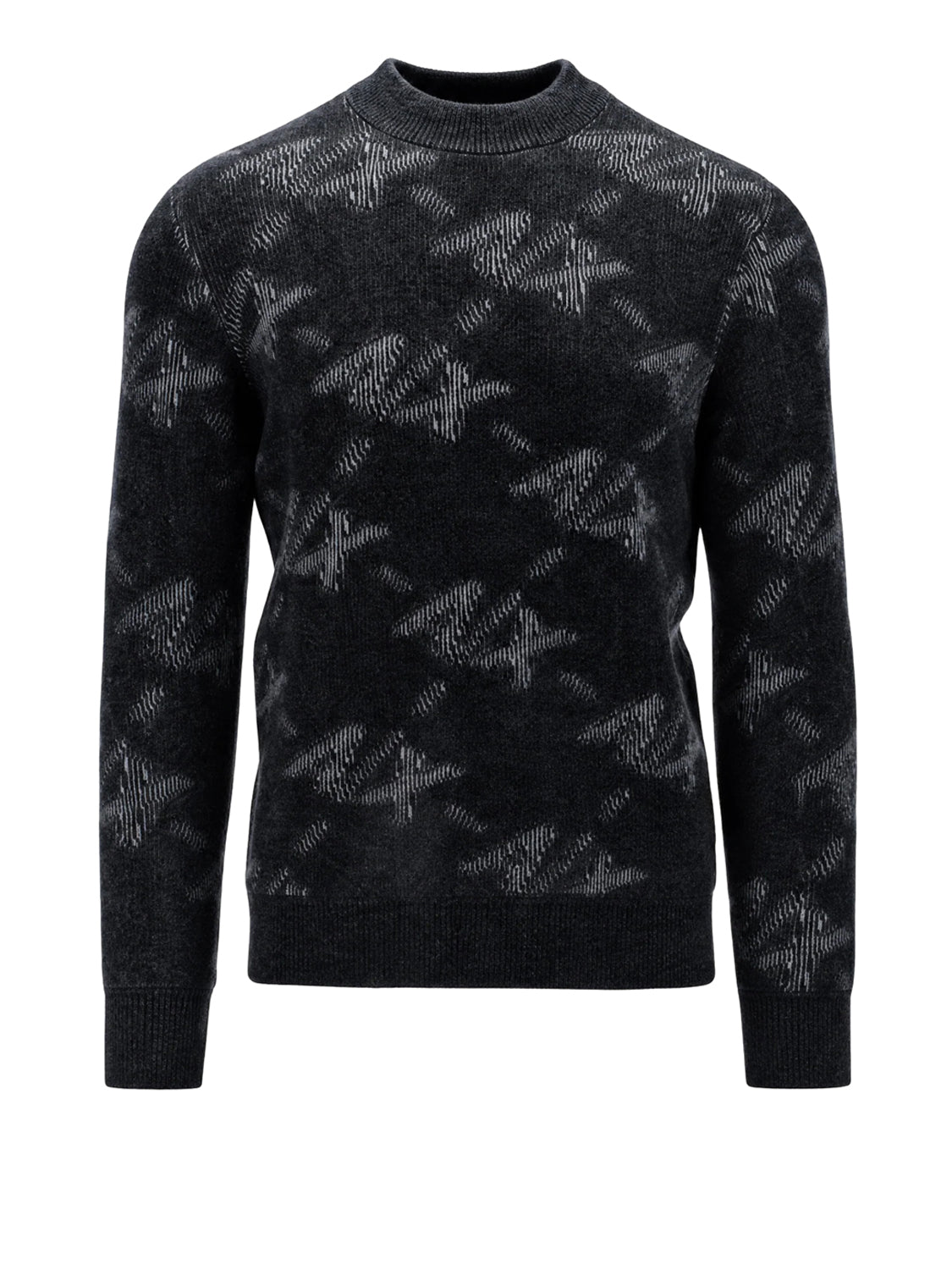 ARMANI EXCHANGE Maglione Armani Exchange Monogramma Nero Black/Alloy Ax Big