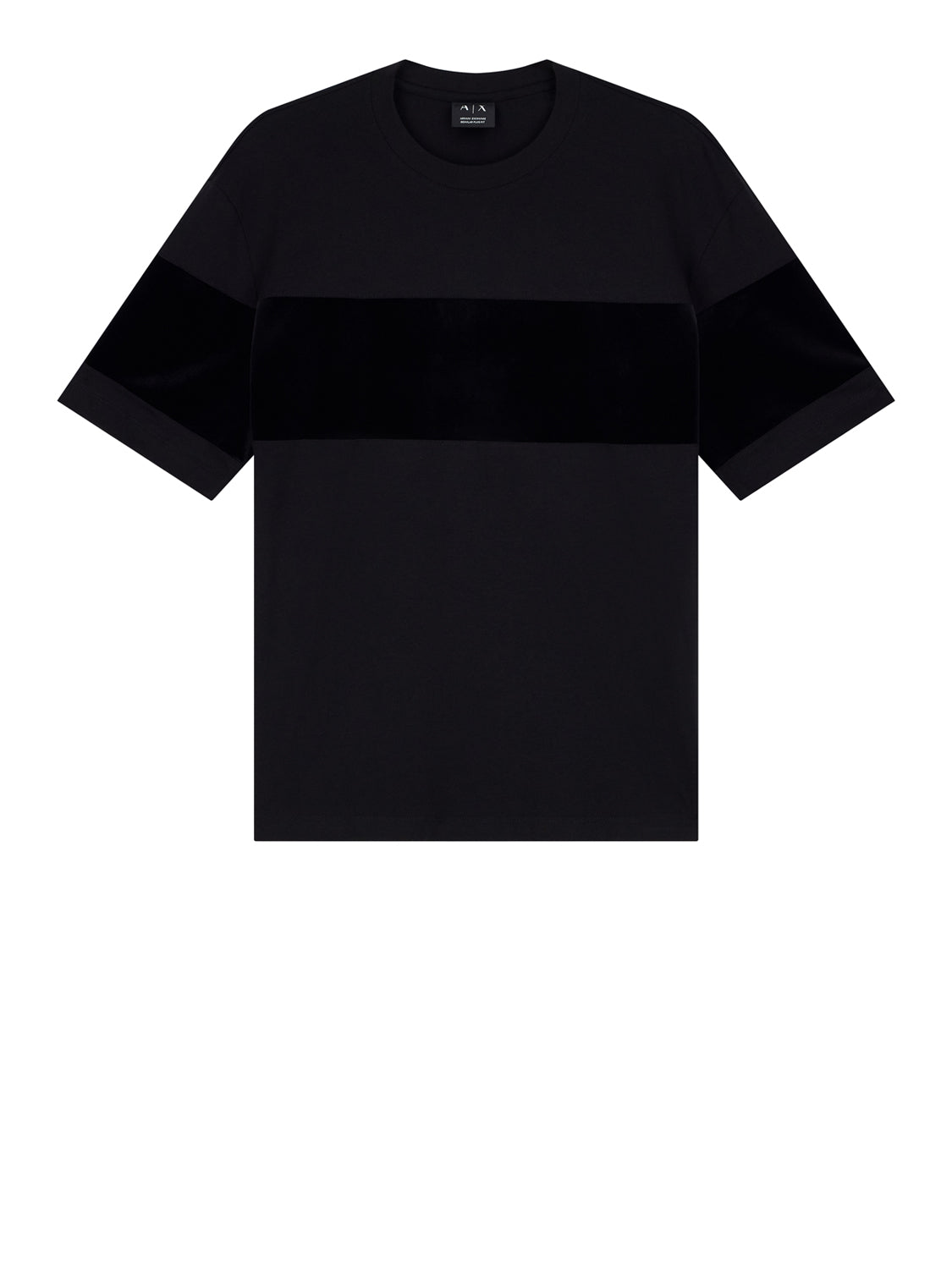ARMANI EXCHANGE T-Shirt Armani Exchange Up For Party In Jersey Con Banda Orizzontale - Nero BLACK
