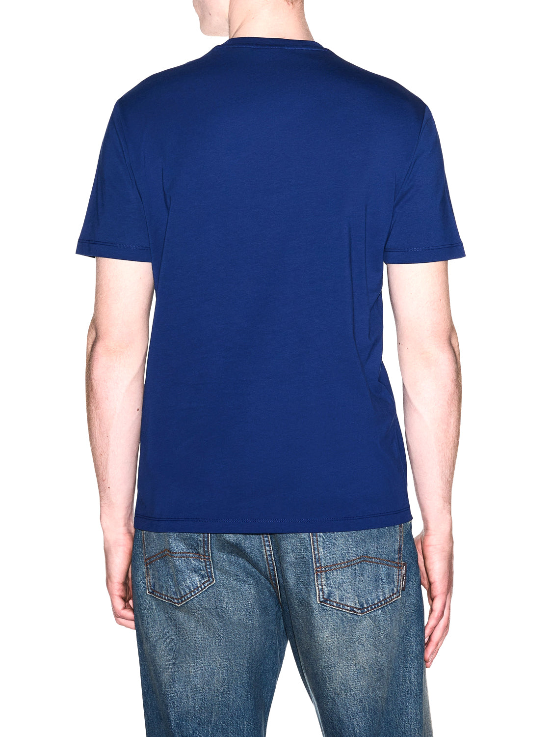 ARMANI EXCHANGE T-shirt Armani Exchange Slim Fit In Jersey Di Cotone Con Stampa Logo - Blu Blue Depths