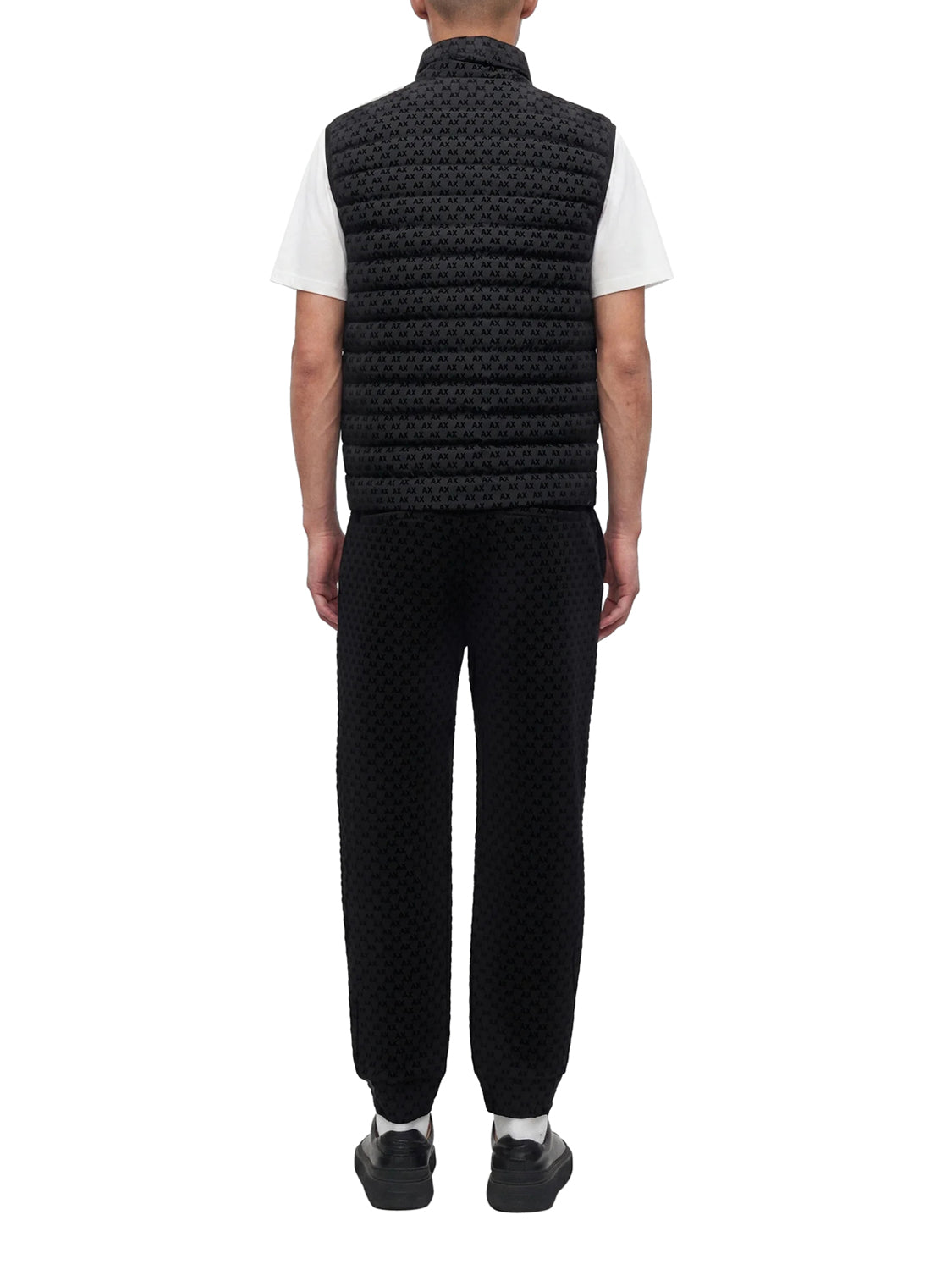 ARMANI EXCHANGE Smanicato Armani Exchange In Piumino Logo Monogramma Nero BLACK