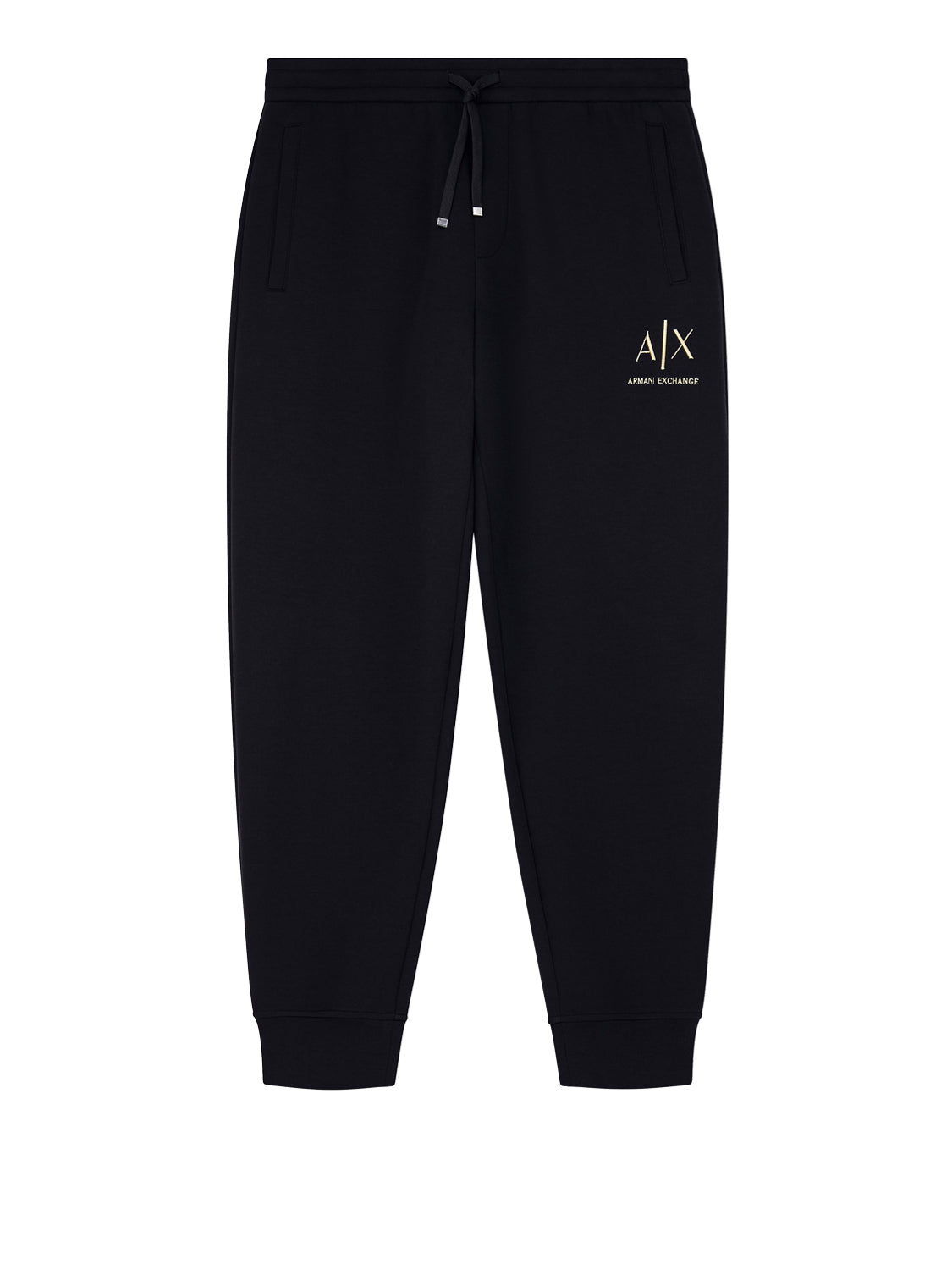 ARMANI EXCHANGE Pantatuta Armani Exchange jogger in cotone stretch con logo e coulisse Nero BLACK