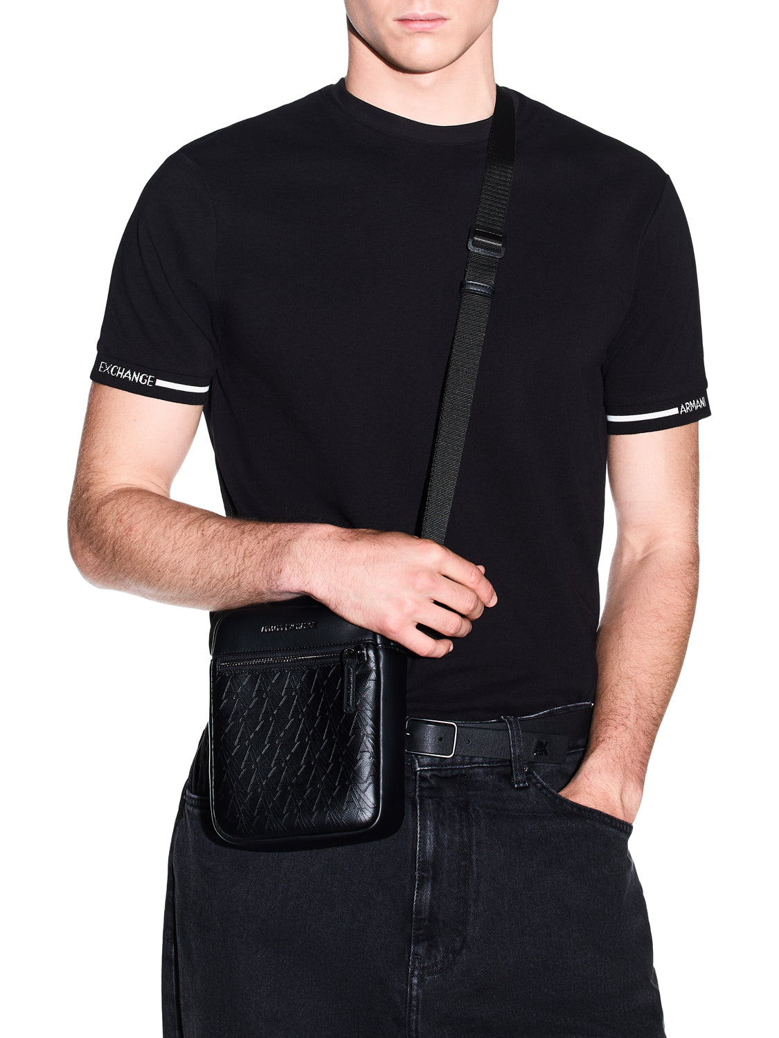 ARMANI EXCHANGE Armani Exchange Borsa A Tracolla Logo Frontale Nero BLACK