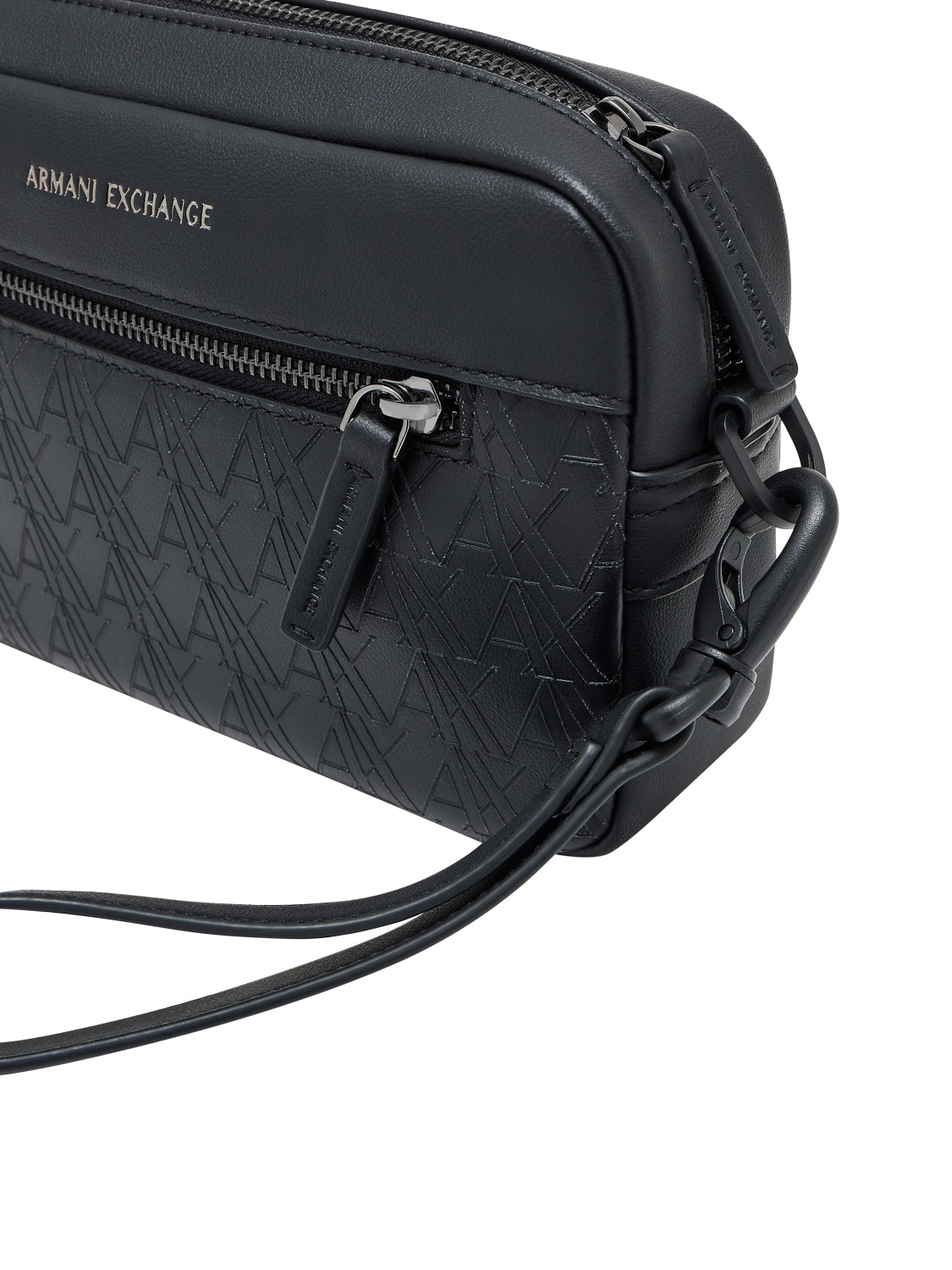 ARMANI EXCHANGE Beauty case Armani Exchange effetto pelle con logo in rilievo Nero BLACK