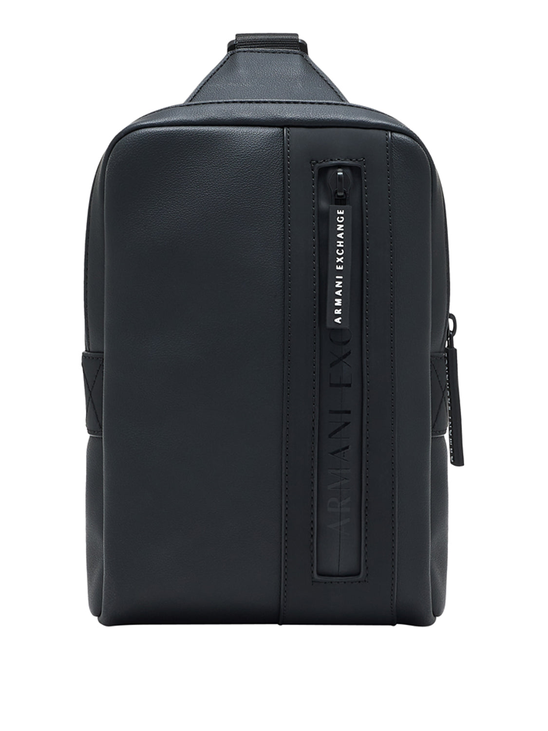 ARMANI EXCHANGE Armani Exchange Zaino In Tessuto Spalmato Con Logo E Tasca Zip - Nero Black / Black