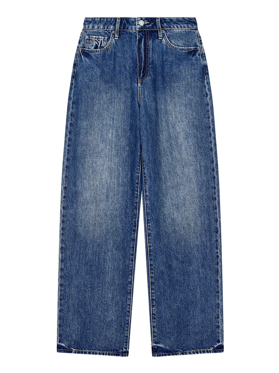 ARMANI EXCHANGE Jeans Armani Exchange 5 Tasche A Gamba Larga In Denim Blue Denim