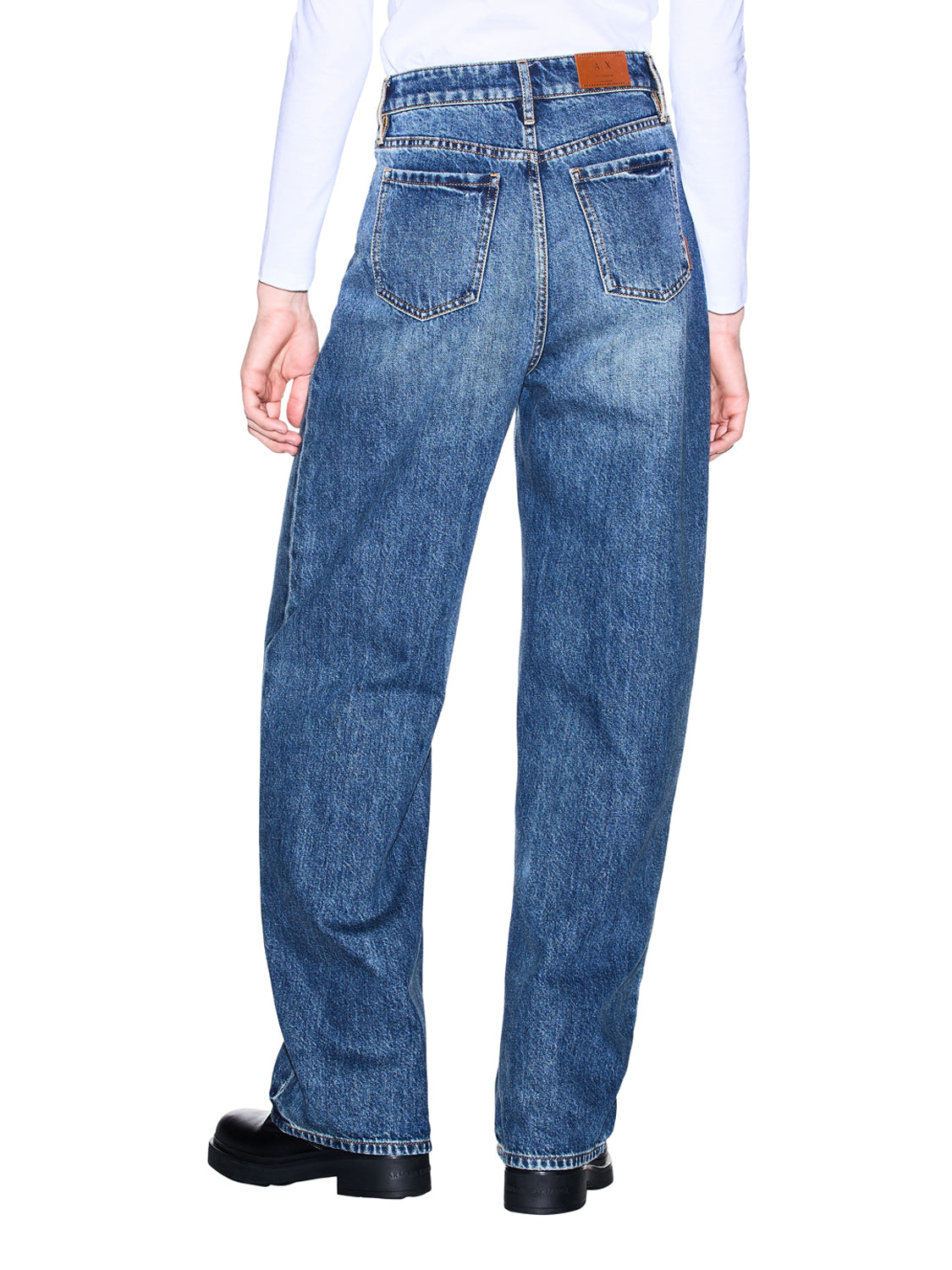 ARMANI EXCHANGE Jeans Armani Exchange 5 Tasche A Gamba Larga In Denim Blue Denim