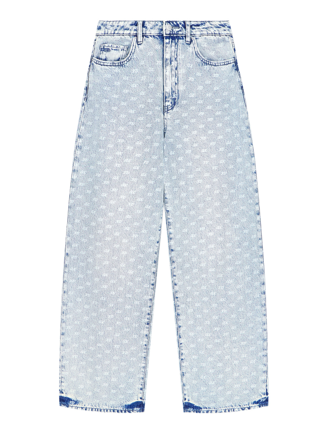 ARMANI EXCHANGE Jeans Armani Exchange 5 Tasche A Gamba Larga In Denim All Over Light Blue