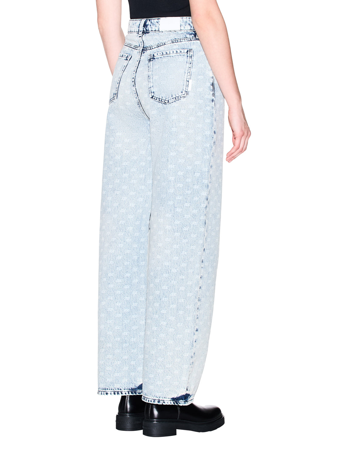 ARMANI EXCHANGE Jeans Armani Exchange 5 Tasche A Gamba Larga In Denim All Over Light Blue