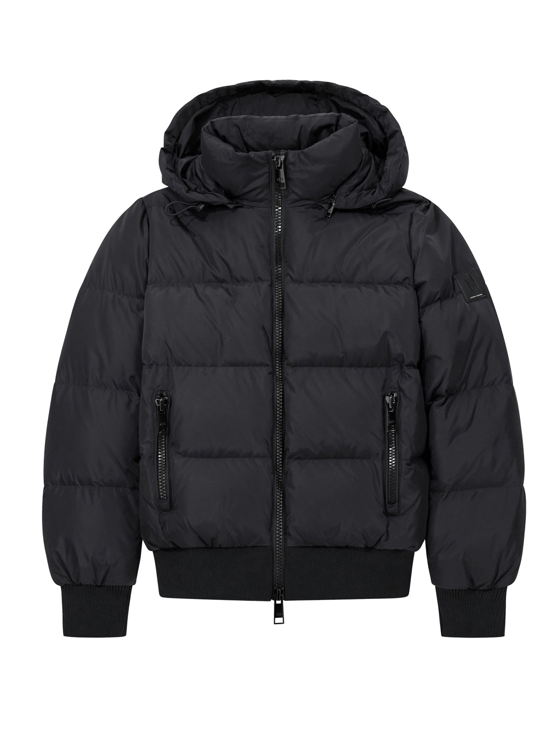 ARMANI EXCHANGE Armani Exchange Piumino Trapuntato Con Cappuccio E Finiture A Costine - Nero BLACK