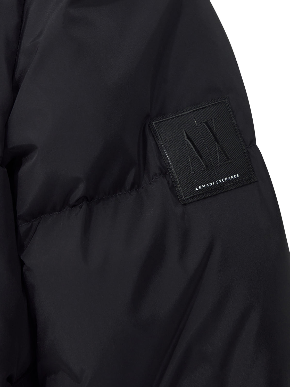 ARMANI EXCHANGE Armani Exchange Piumino Trapuntato Con Cappuccio E Finiture A Costine - Nero BLACK